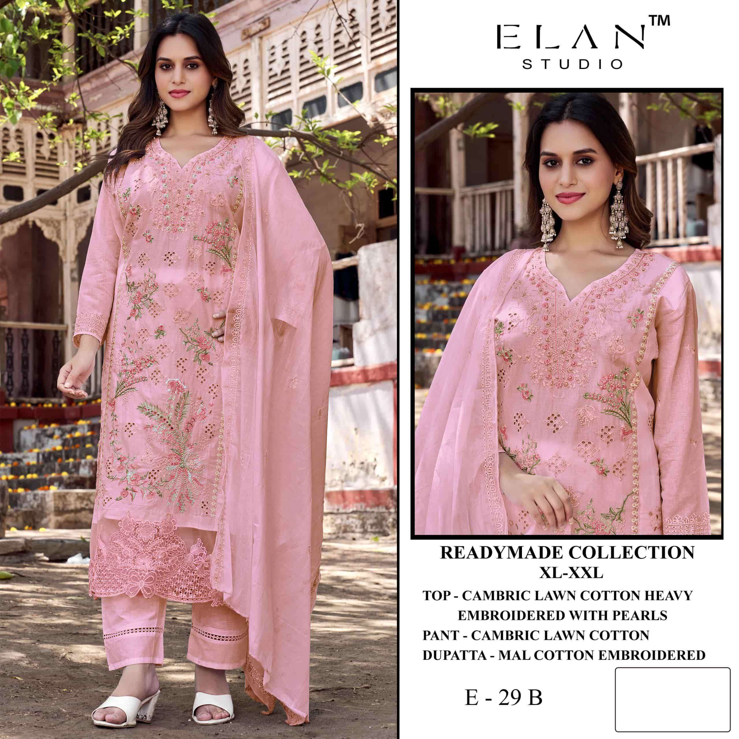 ELAN STUDIO E 29 ABCD DESIGNER PAKISTANI READYAMDE SUIT CATALOGUE SUPPLIER 