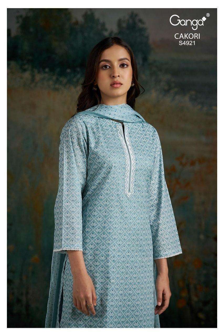 GANGA FASHION CAKORI 4921 FANCY EMBROIDERY COTTON SALWER KAMEEZ BEST RATE 