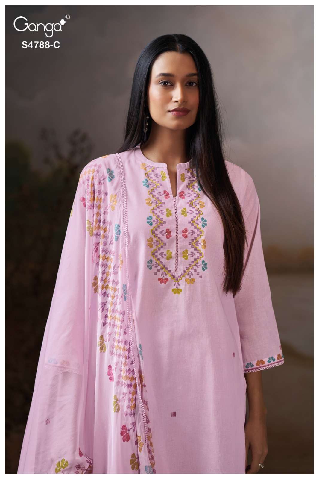GANGA FASHION COSIMA 4778 HANDWORK WITH HAND EMBROIDERY SUIT WHOLESALER BEST RATE 