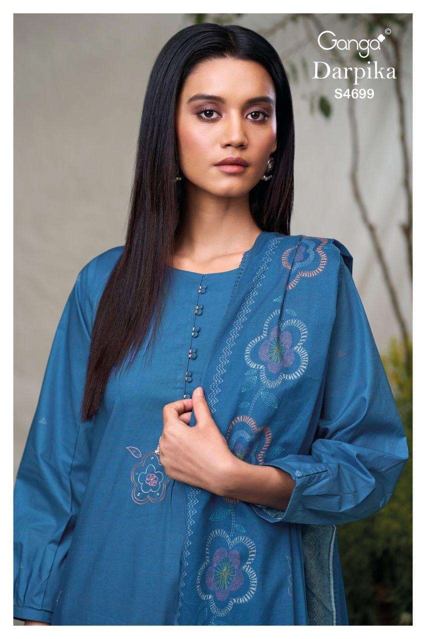 GANGA FASHION DARPIKA 4699 COTTON PRINTED HANDWORK SALWER KAMEEZ BEST RATE 2026