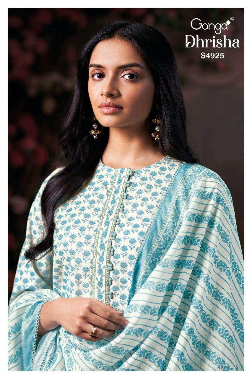 GANGA FASHION DHRISHA 4925 COTTON PRINTED SALWER KAMEEZ BEST RATE DEALER 