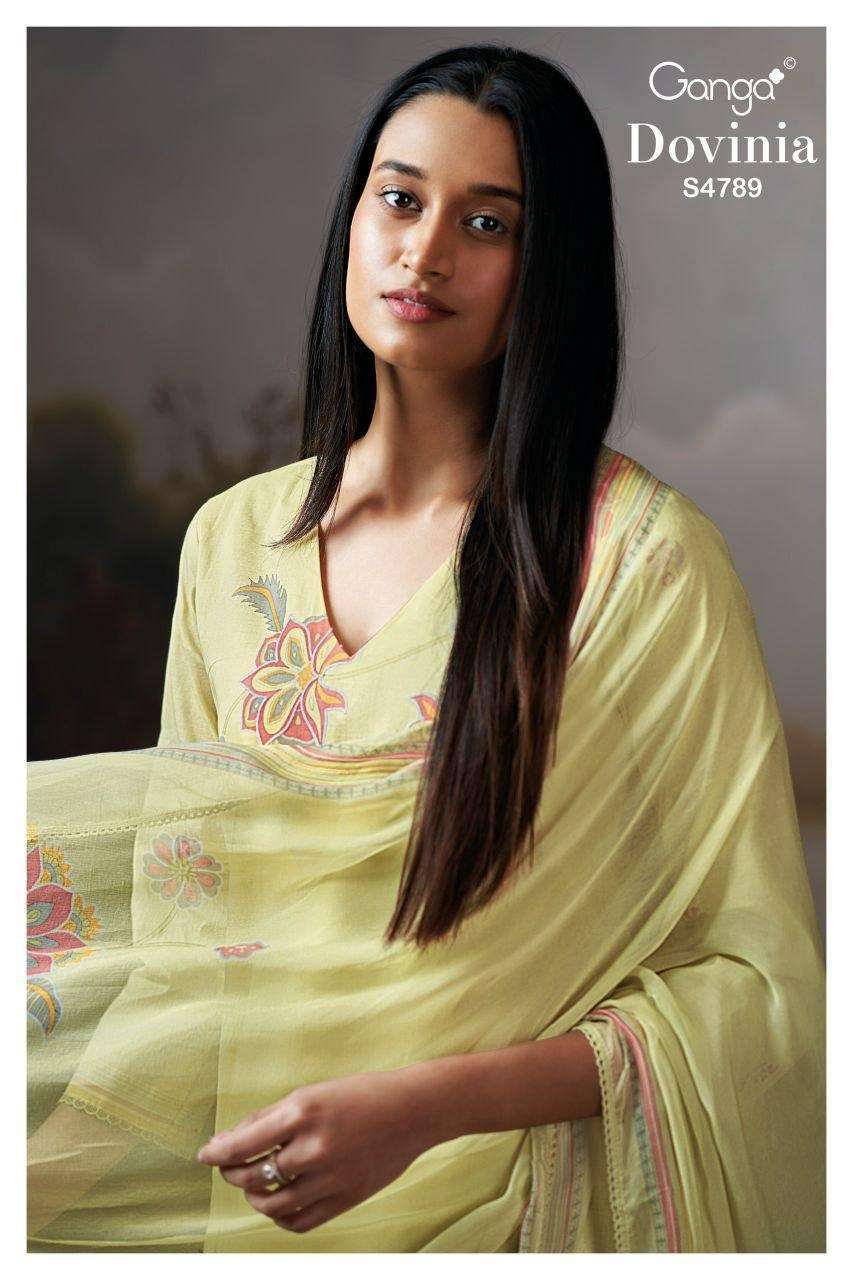 GANGA FASHION DOVINIA 4789 ORGANDY MAL WITH HAND WORK SALWER KAMEEZ BEST RATE 2026