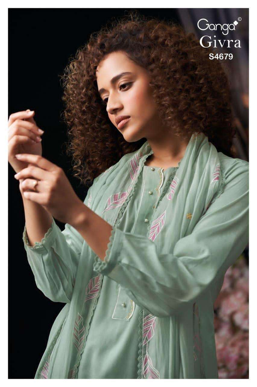 GANGA FASHION GIVRA 4679 DESIGNER LADIES SUIT WHOLESALER BEST RATE DEALER 2026