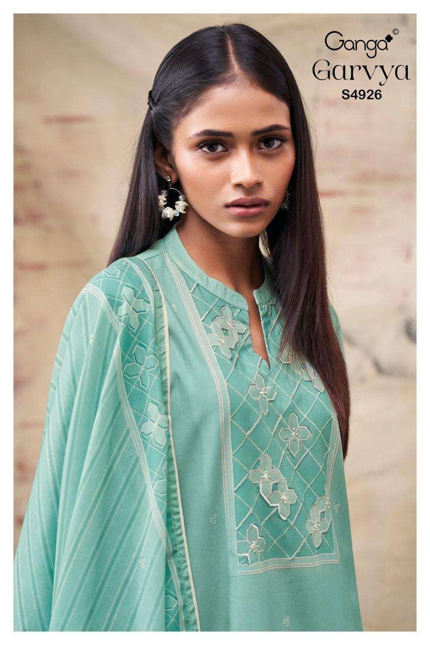GANGA FASHION GRAVYA 4926 PREMIUM COTTON PRINTED SALWER KAMEEZ BEST RATE 