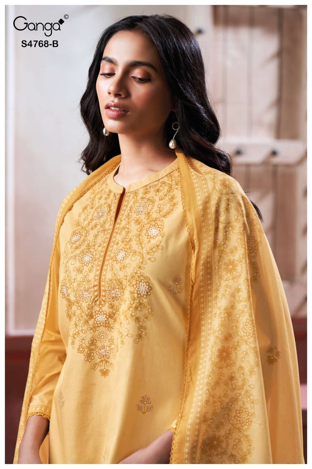 GANGA FASHION GRISHMA 4768 COTTON PREMIUM WEAR SUIT CATALOG WHOLESALER BEST RATE 