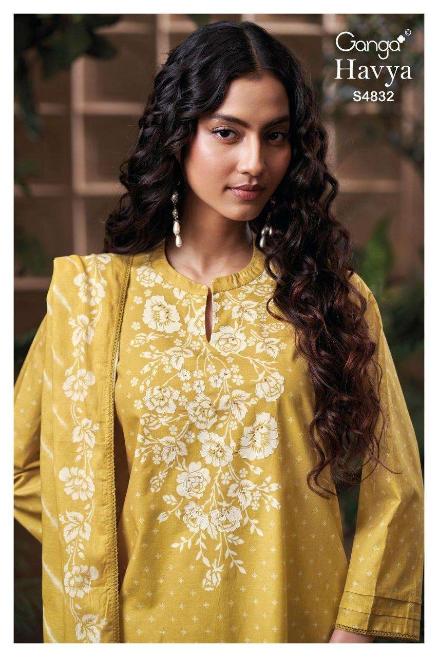 GANGA FASHION HAVYA 4832 COTTON SALWER KAMEEZ BEST RATE DEALER 2026