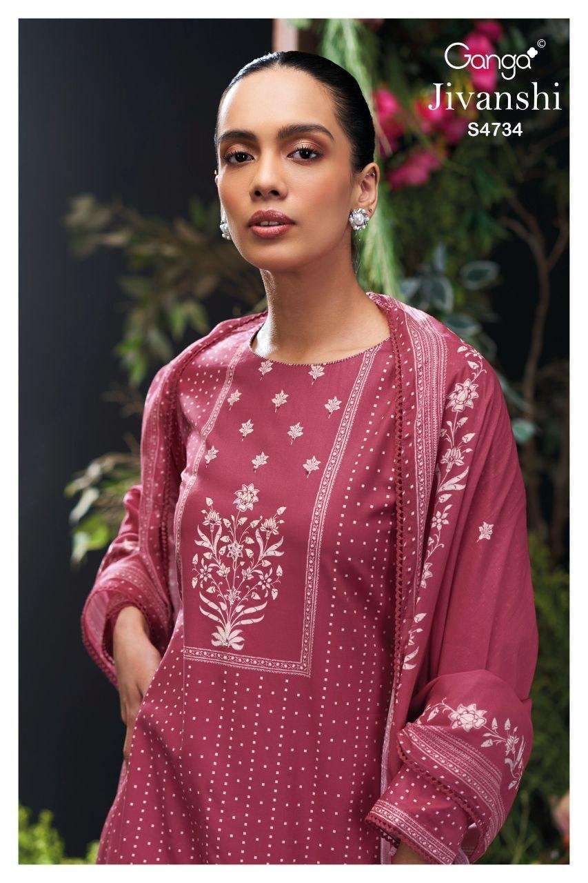 GANGA FASHION JIVANSHI 4734 COTTON PRINTED SALWER KAMEEZ BEST RATE 2026