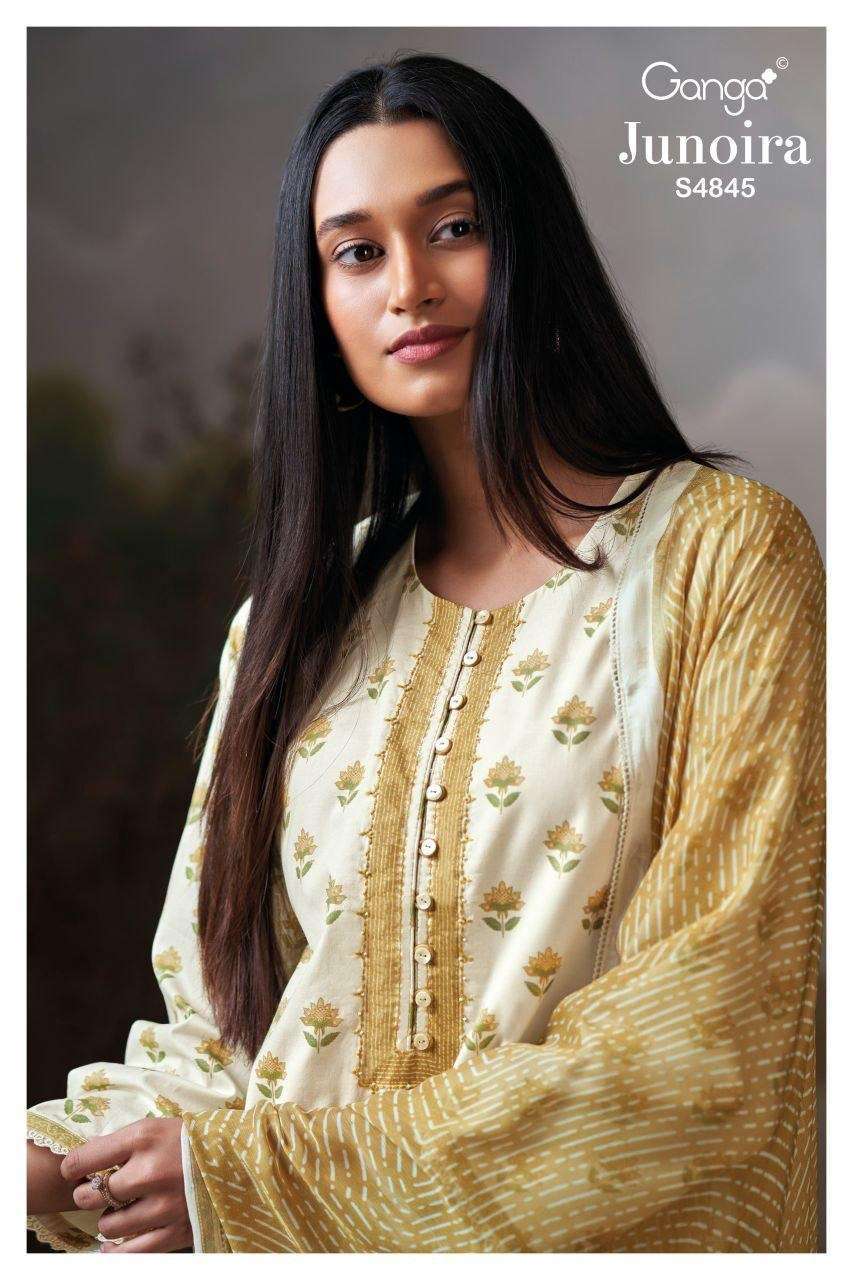 GANGA FASHION JUNOIRA 4845 HAND EMBROIDERY WORK SALWER KAMEEZ BEST RATE DEALER 
