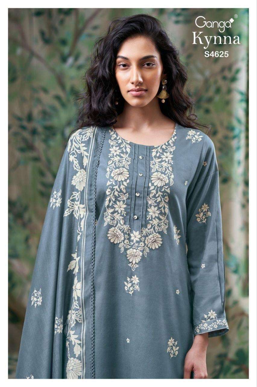 GANGA FASHION KYNNA 4625 COTTON HAND WORK PRINT SALWER KAMEEZ BEST RATE 2026