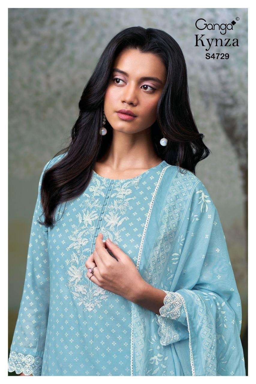 GANGA FASHION KYNZA 4729 PURE BEMBERG SUIT WHOLESALER BEST RATE 2026