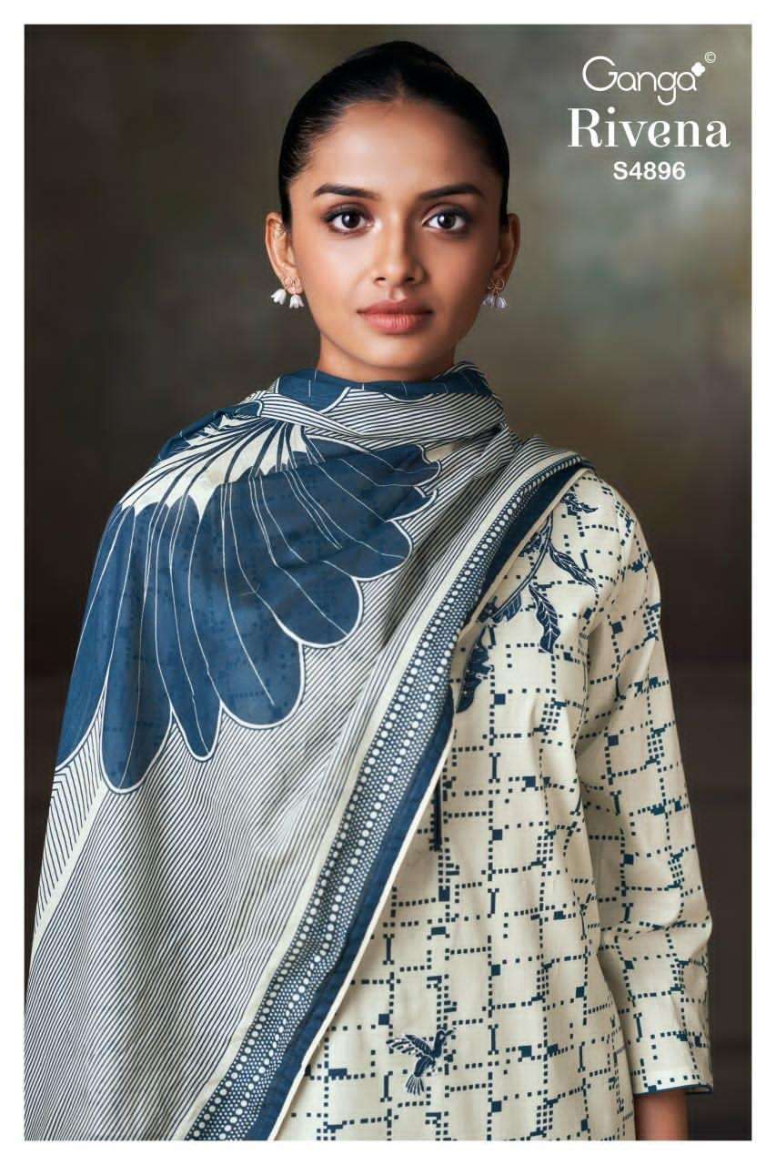 GANGA FASHION RIVENA 4896 COTTON DRESS MATERIAL EXPORTER 2026