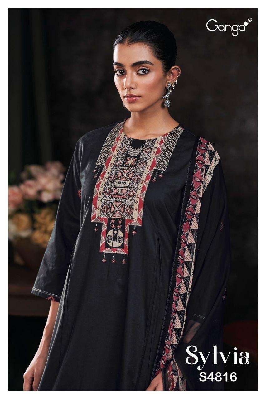 GANGA SYLVIA 4816 PREMIUM COTTON PRINTED SALWER KAMEEZ BEST RATE 