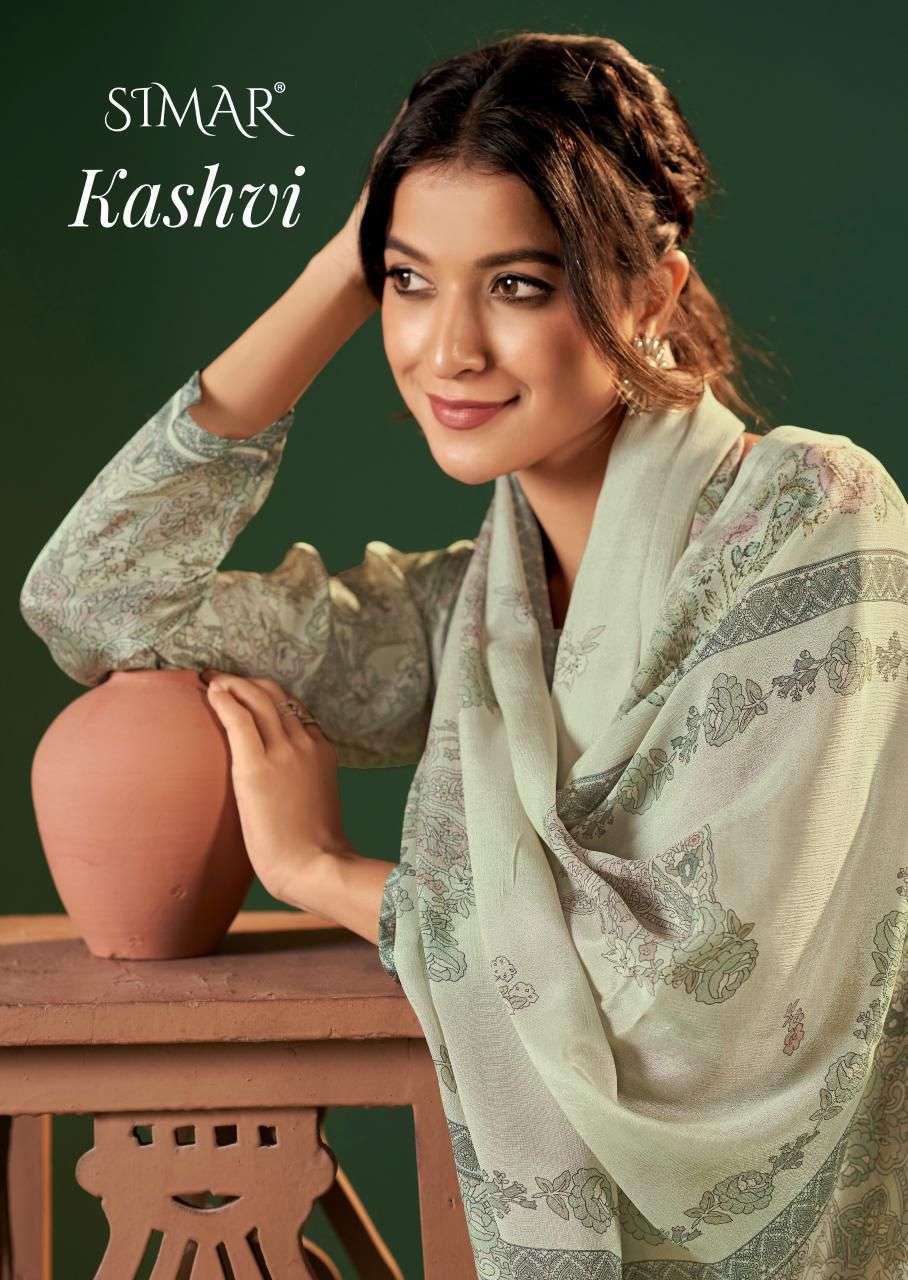 GLOSSY KASHVI COTTON WITH FANCY WORK SALWER KAMEEZ BEST RATE DEALER 2026