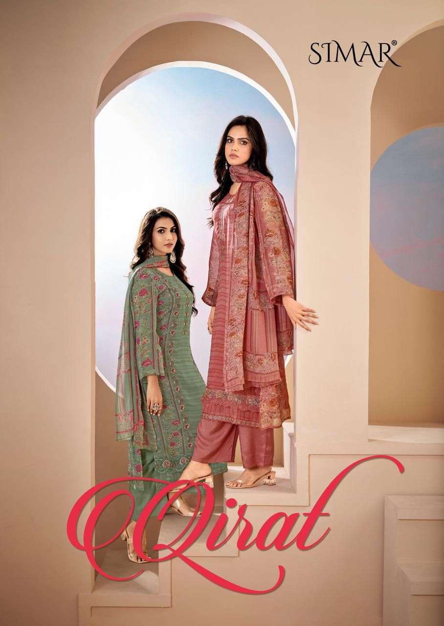 GLOSSY QIRAT COTTON SUMMER WEAR SALWER KAMEEZ BEST RATE DEALER 