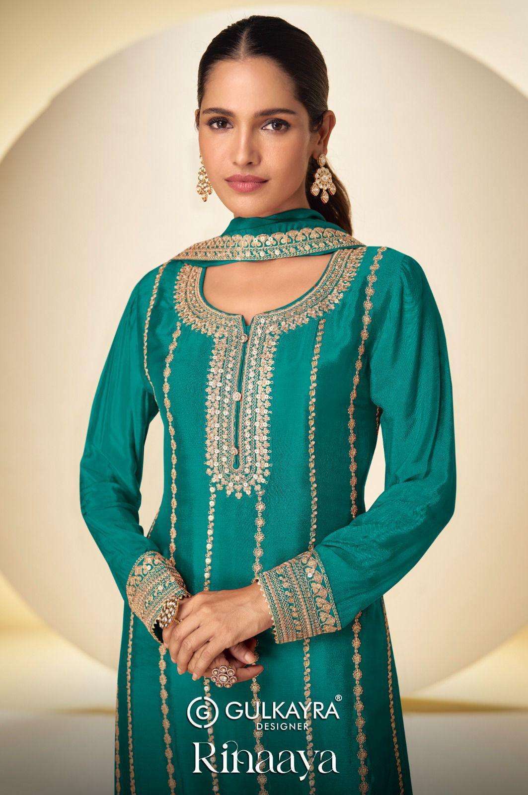 GULKAYRA DESIGNER RINAAYA 7616 COLORS PARTY WEAR DESIGNER PALAZOO SUIT WHOLESALER 2026