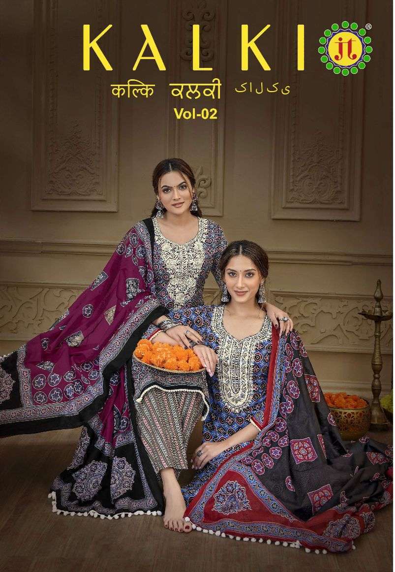 JT TEXTILE KALKI VOL 2 COTTON EMBROIDERY SALWER KAMEEZ BEST RATE 2026