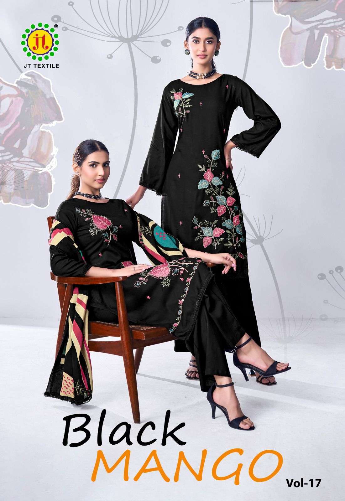 JT TEXTILE MANGO VOL 27 RAYON PRINTED SALWER KAMEEZ BEST RATE 