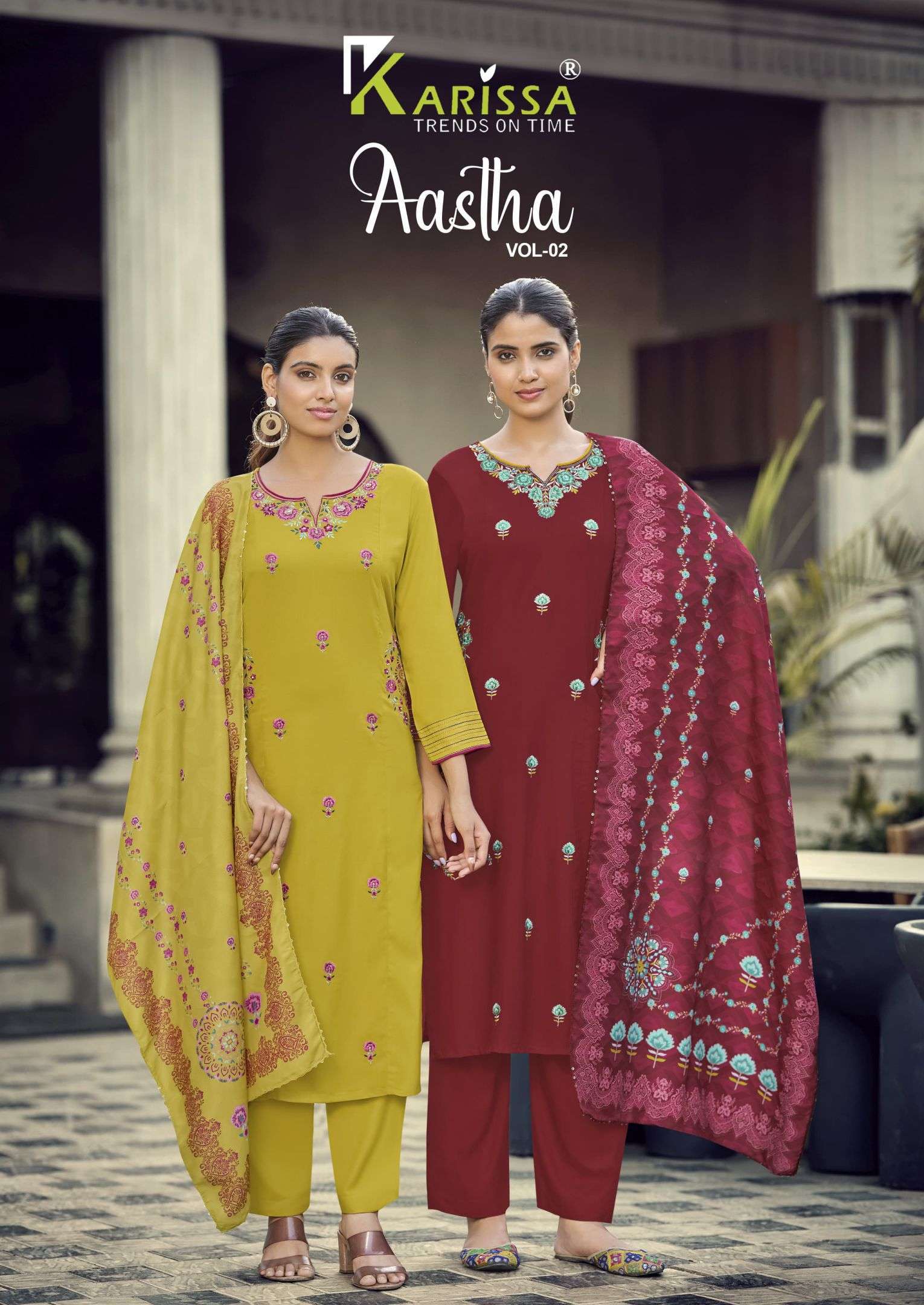 KARISSA AASTHA VOL 2 READYMADE 3 PCS SUIT WHOLESALE PRICE DEALER 