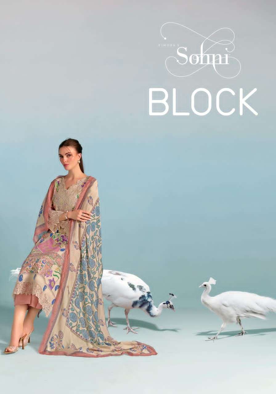 KIMORA SOHNI BLOCK DESIGNER STYLE PURE COTTON DRESS CATALOG SUPPLIER 