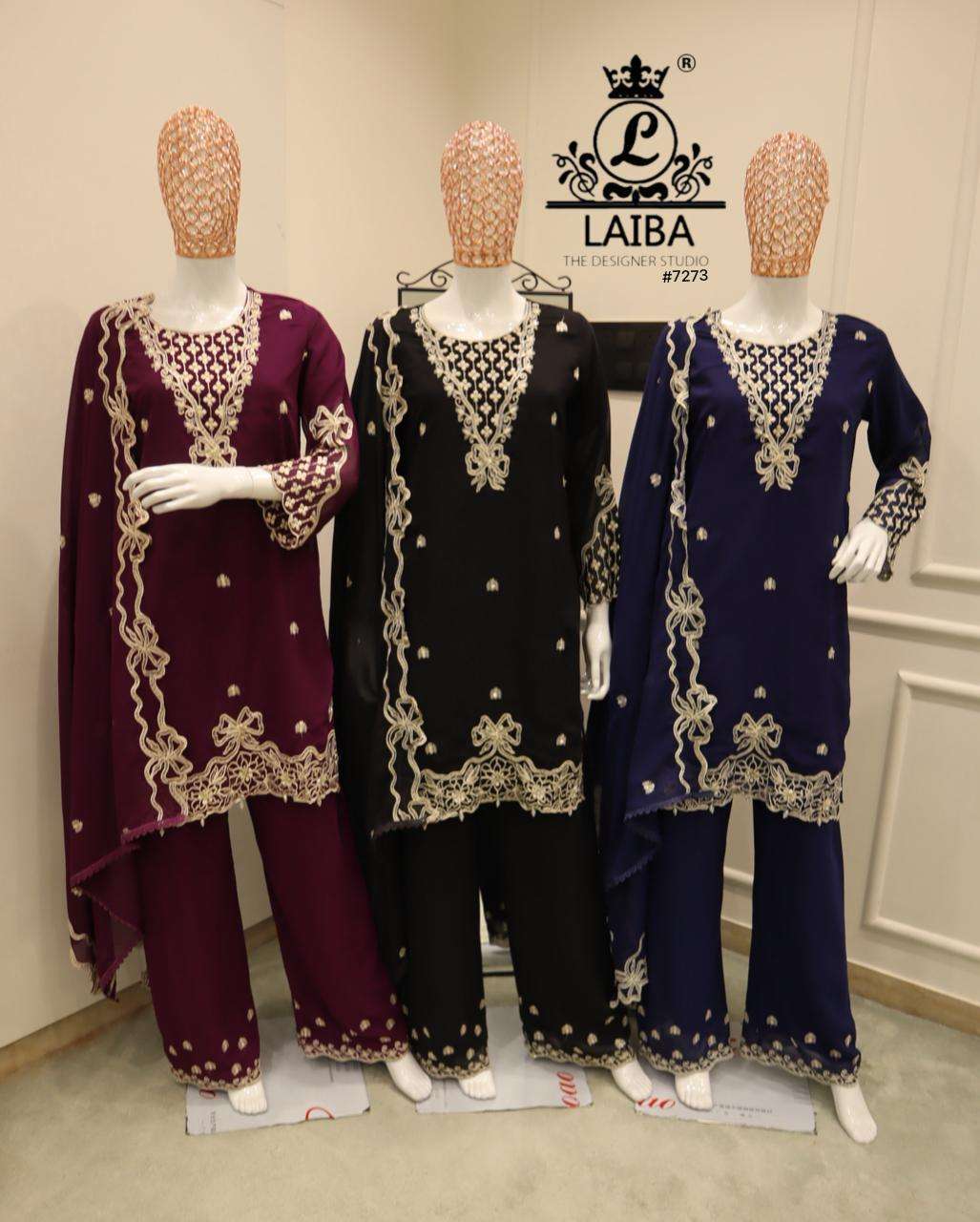 LAIBA 7273 PURE GEORGETTE FANCY WORK READYMADE SALWER KAMEEZ BEST RATE 2026