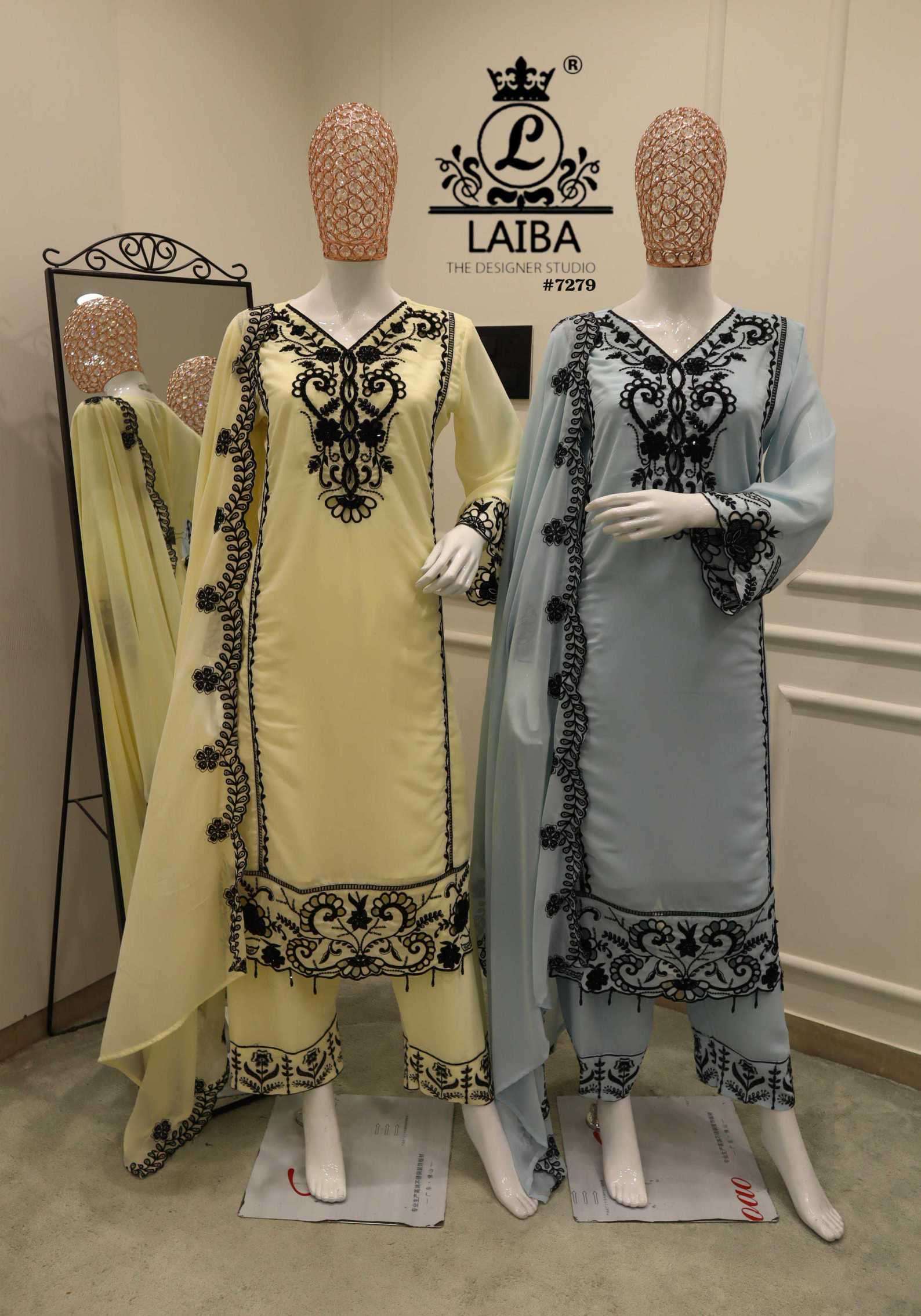 LAIBA 7279 PURE GEORGETTE FANCY WORK READYMADE SALWER KAMEEZ BEST RATE 2026