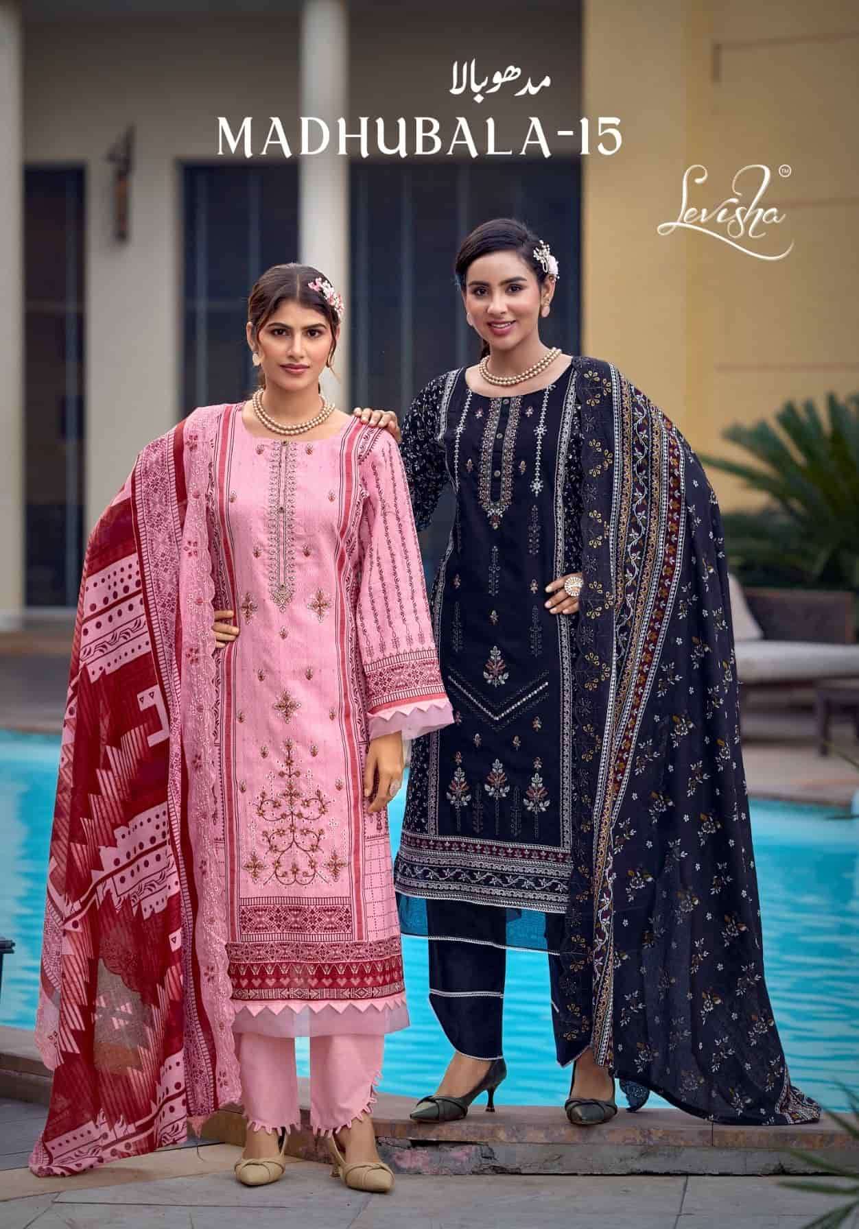 LEVISHA MADHUBALA VOL 15 PURE CAMRIC COTTON SUIT WHOLESALER 