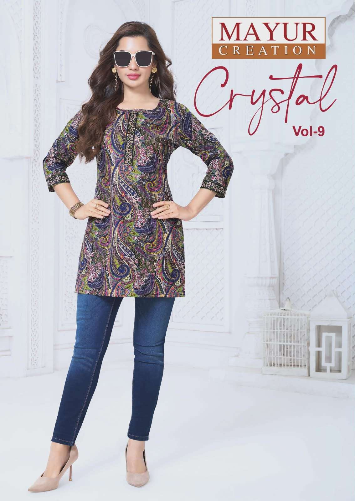 MAYUR CREATION CRYSTAL VOL 9 PRINTED COTTON SHORT TOP COLLECTION BEST RATE 2026