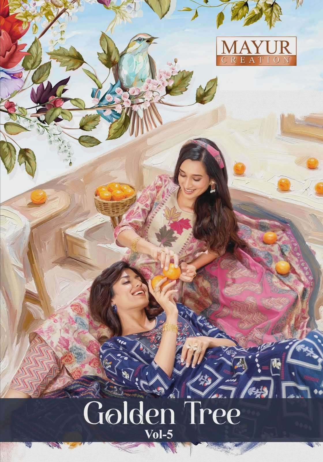 MAYUR CREATION GOLDEN TREE VOL 5 COTTON PRINTED READYMADE SALWER KAMEEZ BEST RATE 