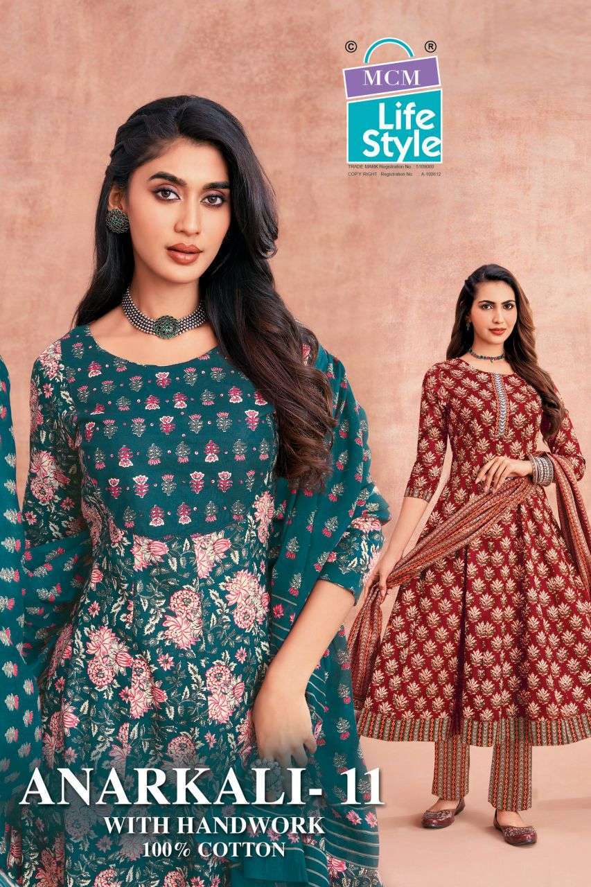 MCM LIFESTYLE ANARKALI VOL 11 HEAVY COTTON SUIT WHOLESALER 