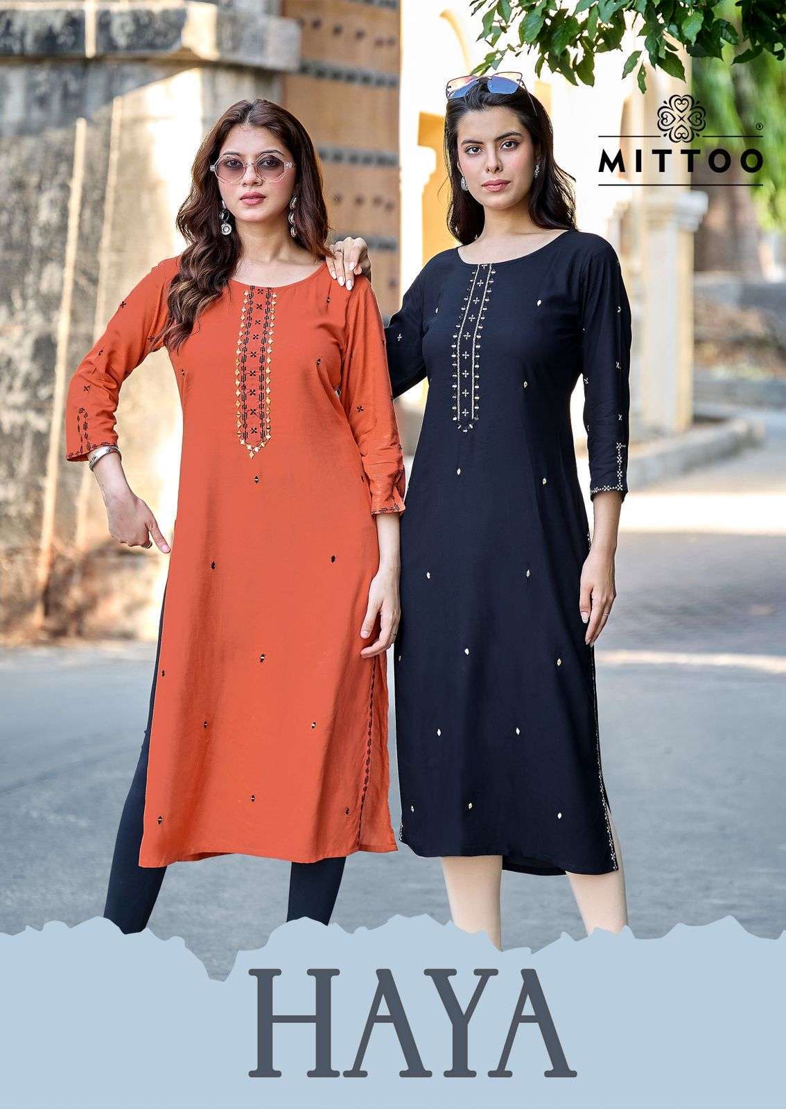 MITTOO HAYA RAYON HEAVY THREAD WORK KURTI COLLECTION BEST RATE 2026