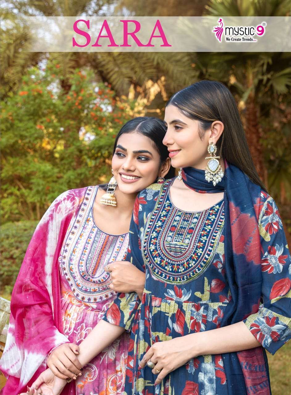 MYSTIC 9 SARA VOL 20 RAYON FOIL PRINTED READYMADE SALWER KAMEEZ 2026