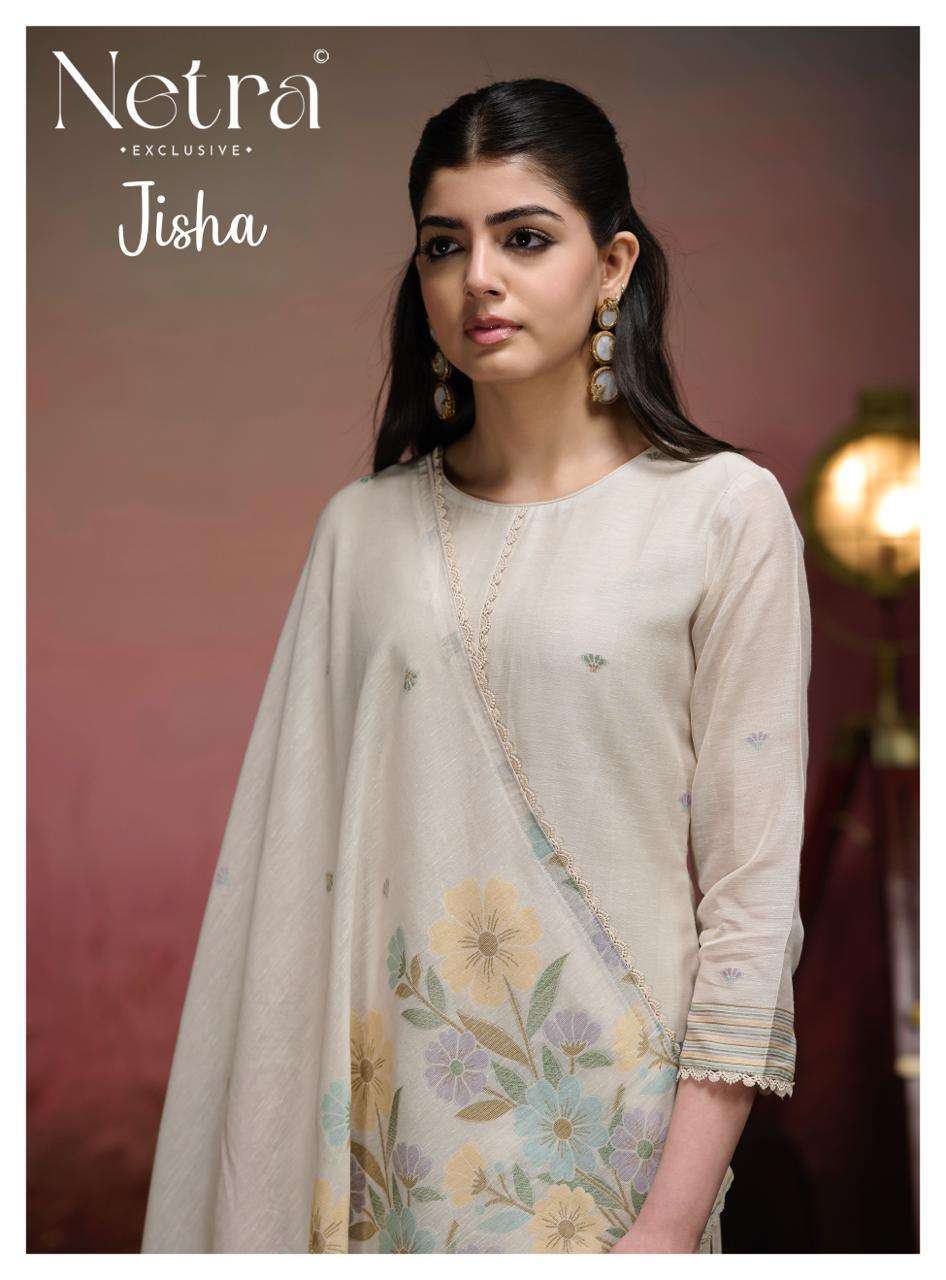 NETRA FASHION JISHA PREMIUM BEMBERG LADIES DRESS CATALOG EXPORTER 