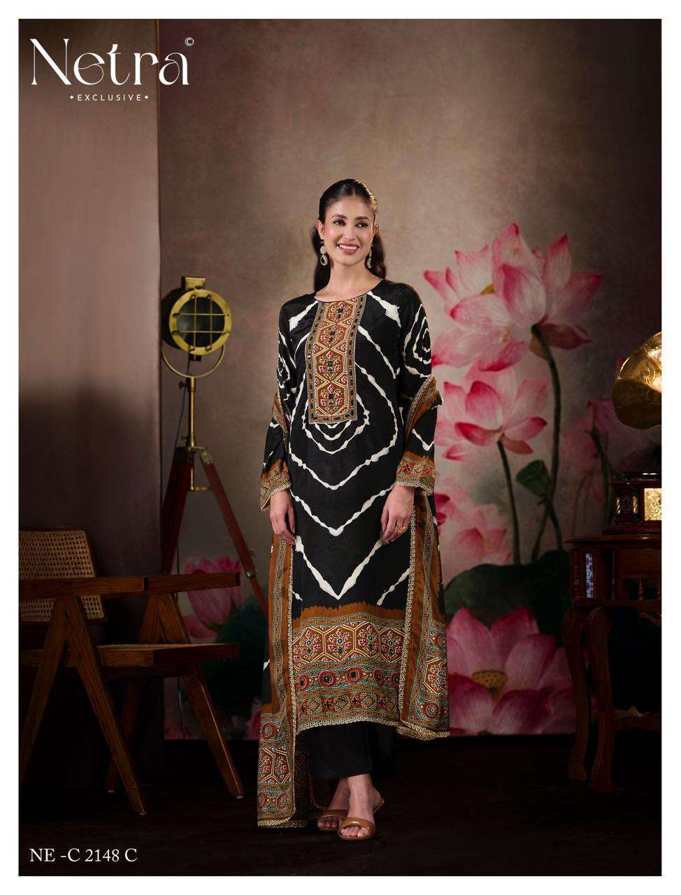 NETRA MAHEK VOL 3 PURE BEMBERG MUSLIN SALWER KAMEEZ BEST RATE DEALER 