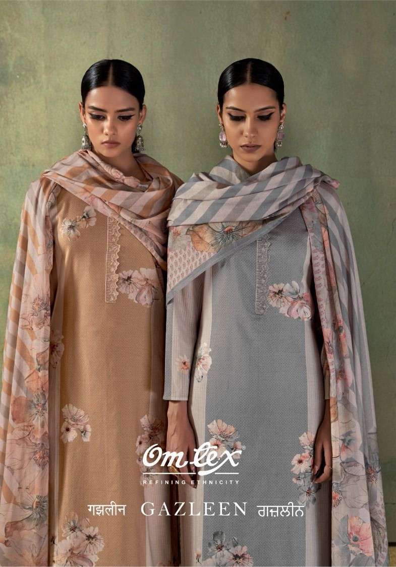OMTEX GAZLEEN LAWN COTTON PRINT EMBROIDERY SUIT WHOLESALER BEST RATE DEALER 