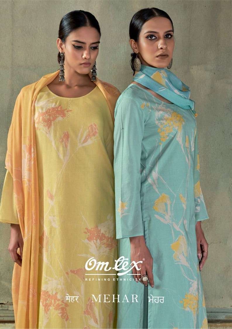 OMTEX MEHAR LAWN COTTON PRINT HANDWORK SALWER KAMEEZ BEST RATE 2026
