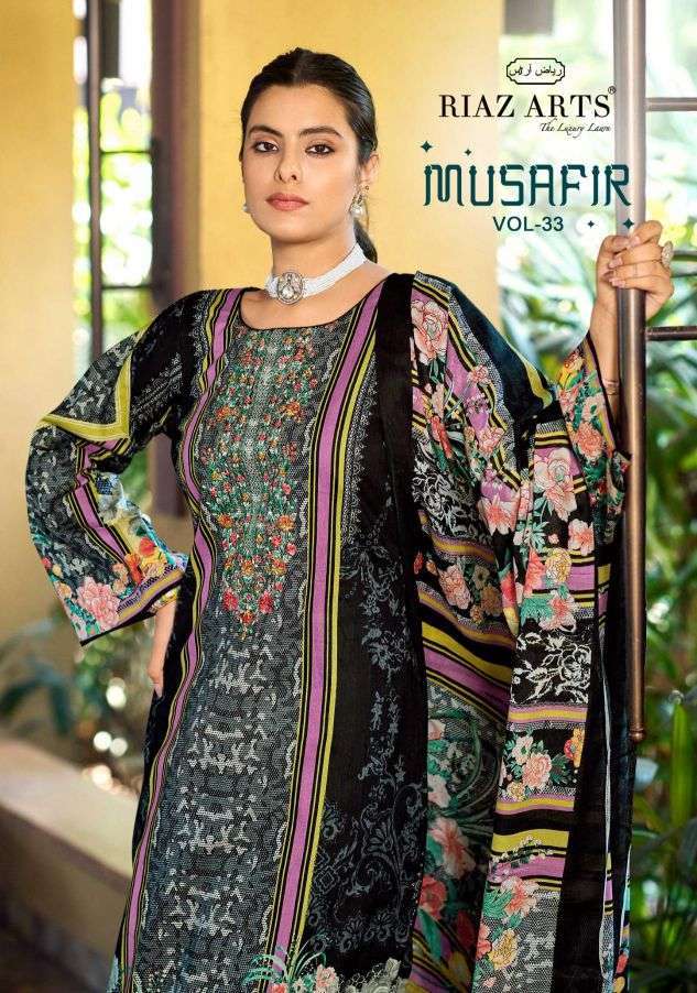 RIAZ ARTS MUSAFIR VOL 33 CAMBRIC COTTON SALWER KAMEEZ BEST RATE 2026