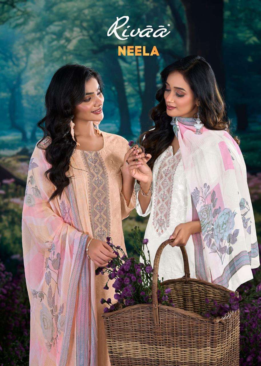 RIVAA NEELA LAWN FANCY EMBROIDERY SALWER KAMEEZ 2026