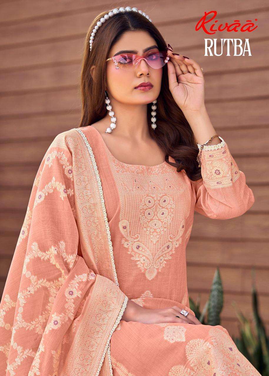 RIVAA RUTBA JAMDANI JACQUARD WITH FANCY WORK DESIGNER SALWER KAMEEZ BEST RATE DEALER 