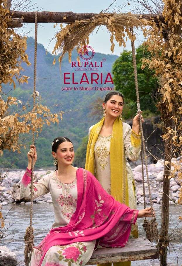 RUPALI FASHION ELARIA JAM SATIN SUIT WHOLESALER BEST RATE 2026