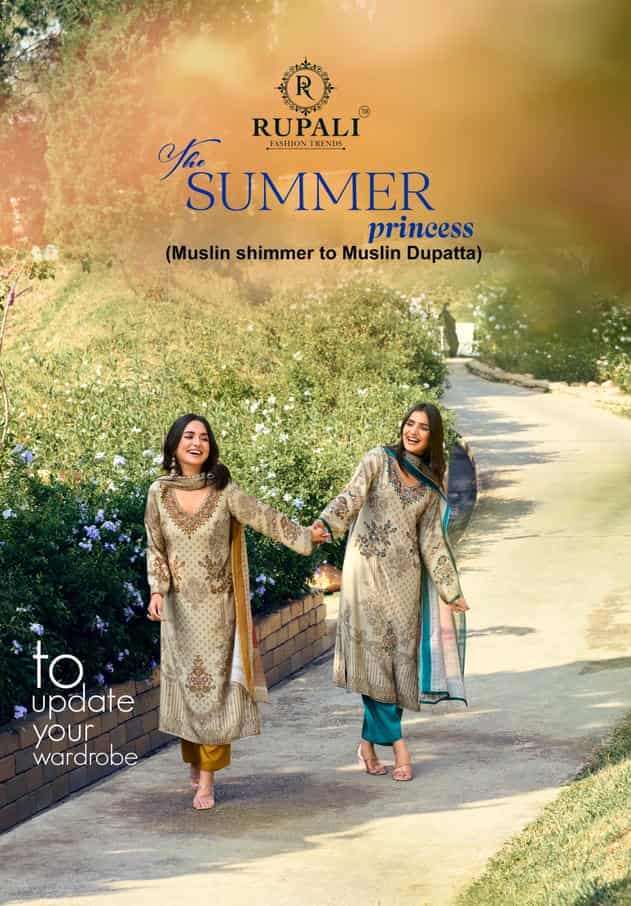 RUPALI FASHION THE SUMMER PRINCESS PURE VISCOSE MUSLIN SALWER KAMEEZ BEST RATE 