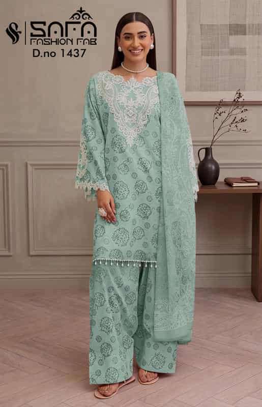 SAFA FASHION FAB 1437 COLORS CATALOGUE READYMADE SALWER KAMEEZ BEST RATE DEALER 