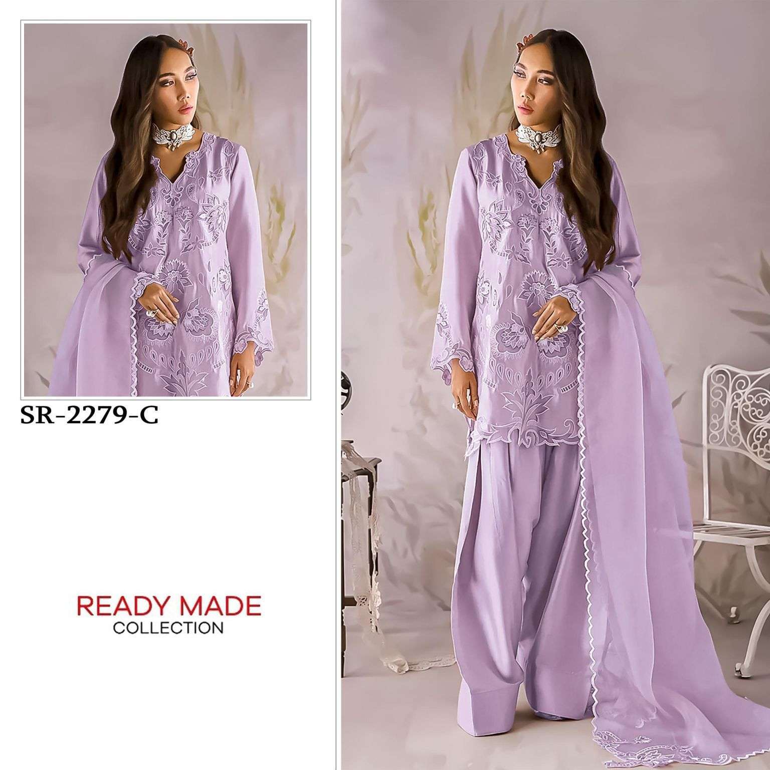 SHREE FAB 2279 COLORS VISCOSE SATIN KHATLI WORK READYMADE SALWER KAMEEZ BEST RATE 2026