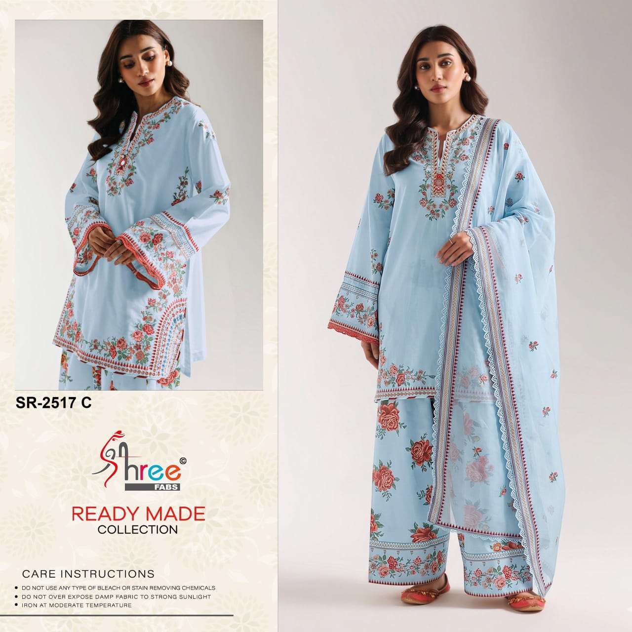 SHREE FAB 2517 COLORS CAMBRIC COTTON PAKISTANI READYMADE SUIT WHOLESALER BEST RATE 