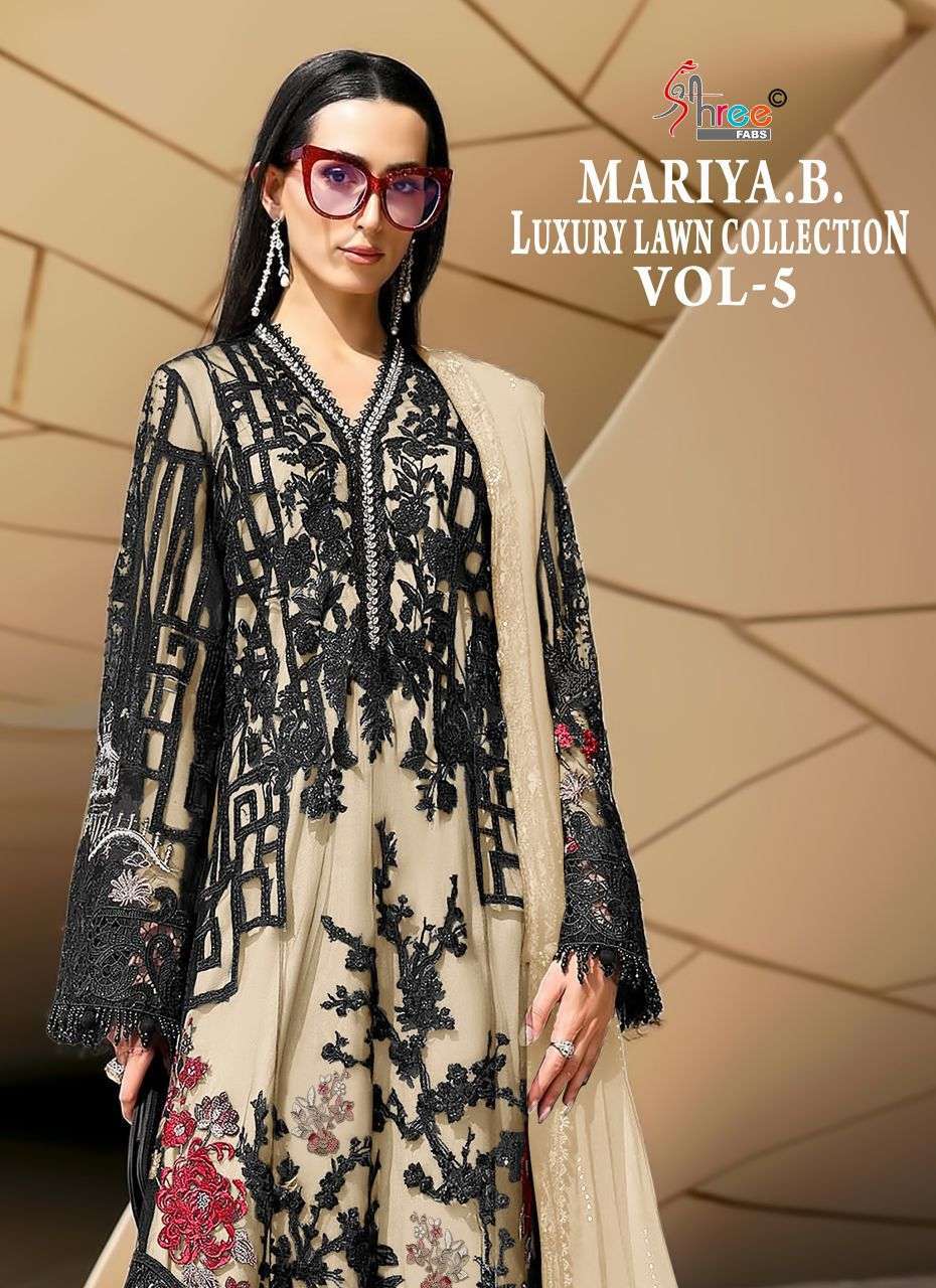 SHREE FAB MARIYA B VOL 5 SELF EMBROIDERY PAKISTANI SUIT WHOLESALER EXPORTER 2026