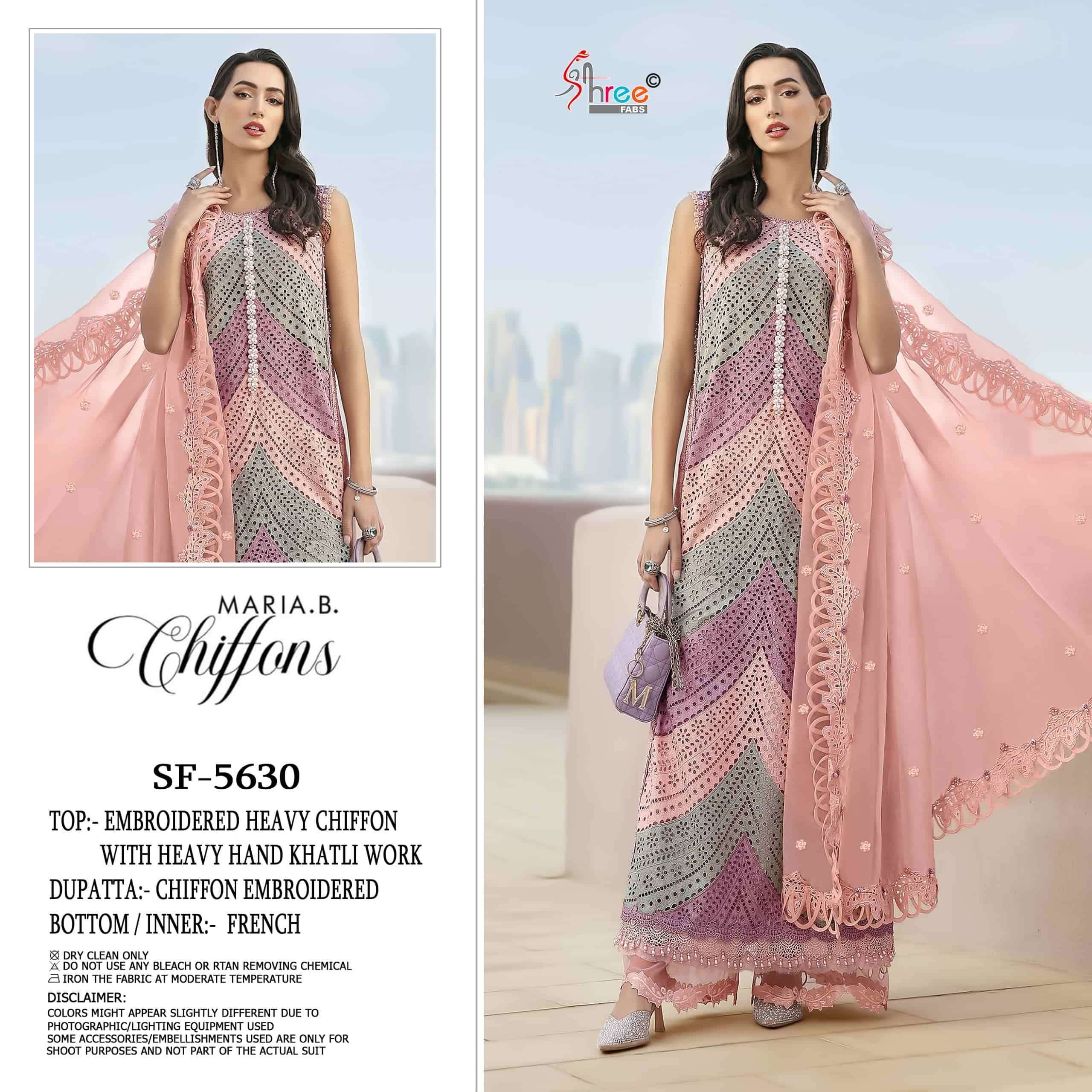 SHREE FAB SF 5630 PAKISTANI CHIFFON SUIT WHOLESALER BEST RATE DEALER 