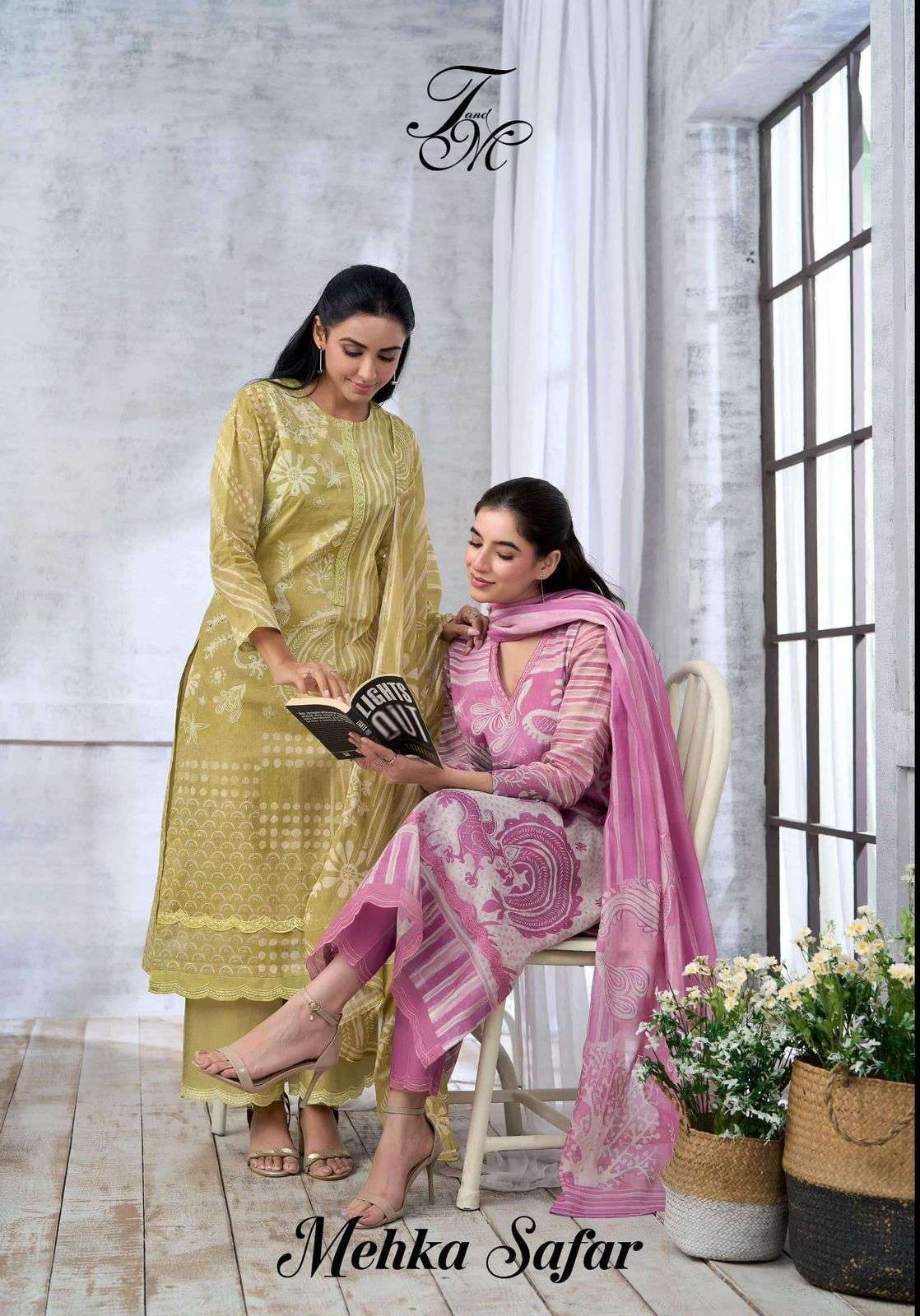 T AND M DESIGNER MEHKA SAFAR ORGANDY DIGITAL PRINT WITH HANDWORK SUIT WHOLESALER BEST RATE 