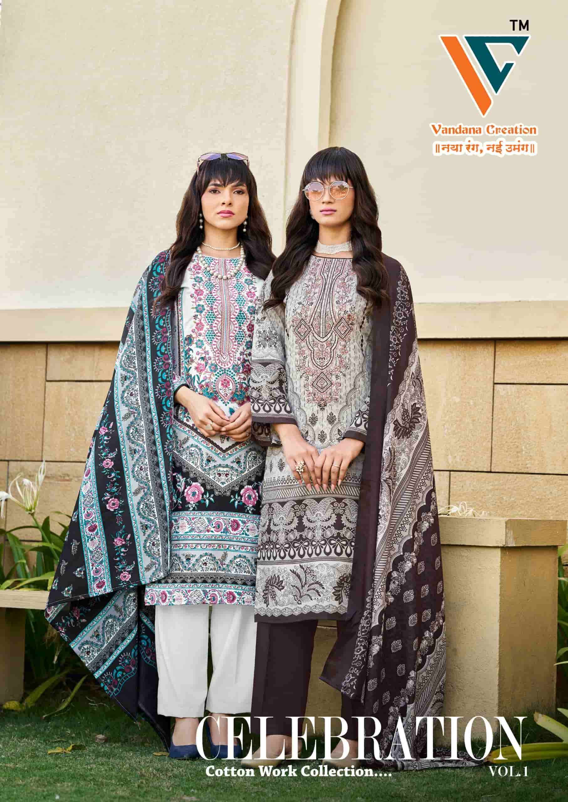 VANDANA FASHION CELEBRATION VOL 11 PRINTED COTTON SUIT WHOLESALER BEST RATE 