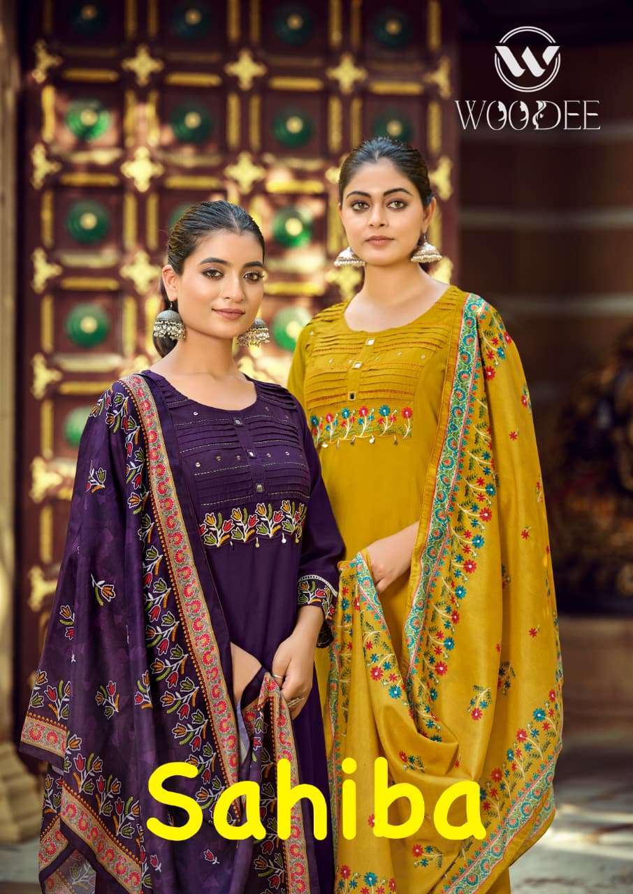 WOODEE SAHIBA RAYON FANCY THREAD WORK REDYMADE SALWER KAMEEZ BEST RATE 2026