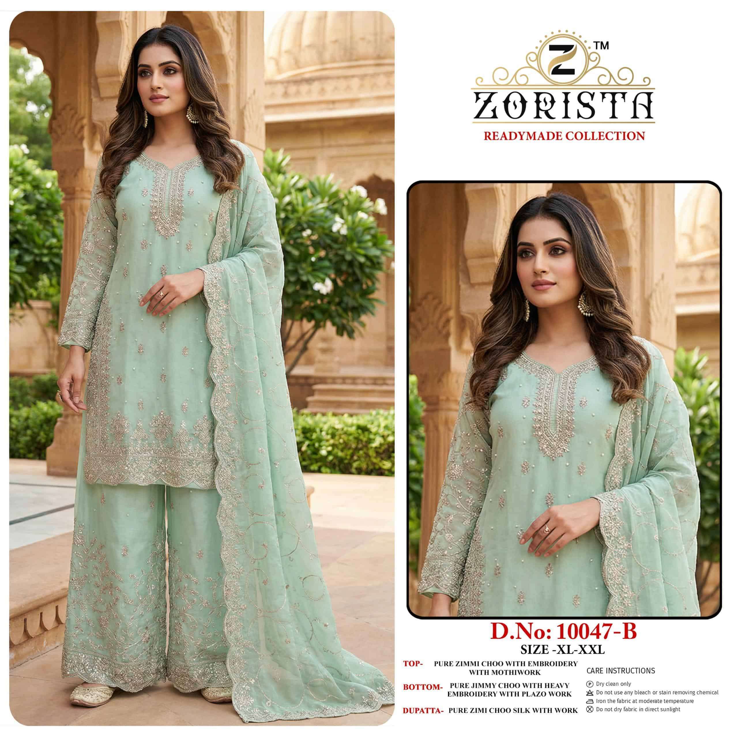 ZORISTA 10047 ZIMI CHU FANCY MOTI WORK READYMADE SALWER KAMEEZ BEST RATE 