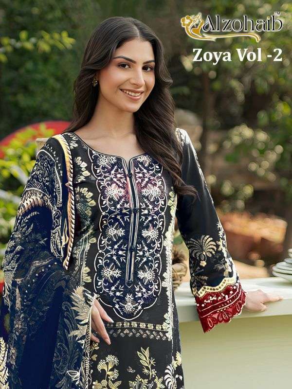 AL ZOHAIB ZOYA VOL 2 FANCY WORK COTTON SALWER KAMEEZ WHOLESALER 2026